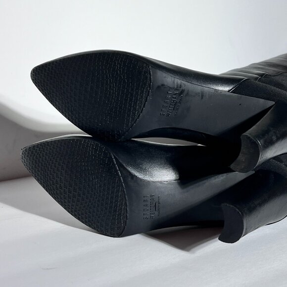 Stuart Weitzman Black Over the Knee 50/50 High Heel Boot Sz 8 - Picture 14 of 15